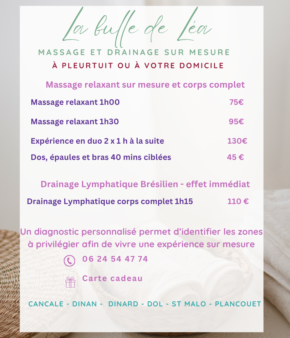 massage à domicile Dinard St Malo Pleurtuit